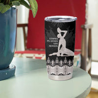 Haiti Neg Marron Silver Tumbler Cup Hope is Nothing Without Action - Wonder Print Shop