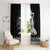 Haiti Neg Marron Silver Window Curtain Hope is Nothing Without Action - Wonder Print Shop
