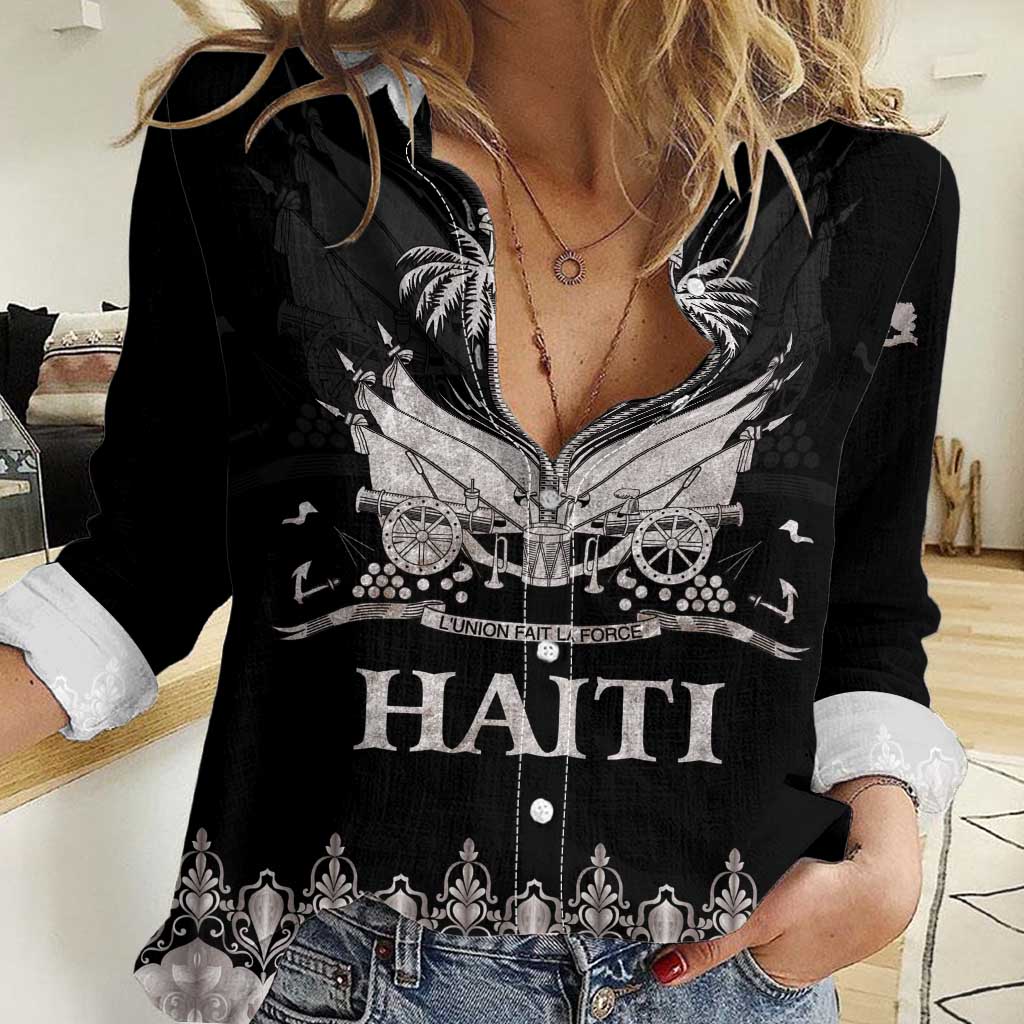 Haiti Neg Marron Silver Women Casual Shirt Hope is Nothing Without Action - Wonder Print Shop
