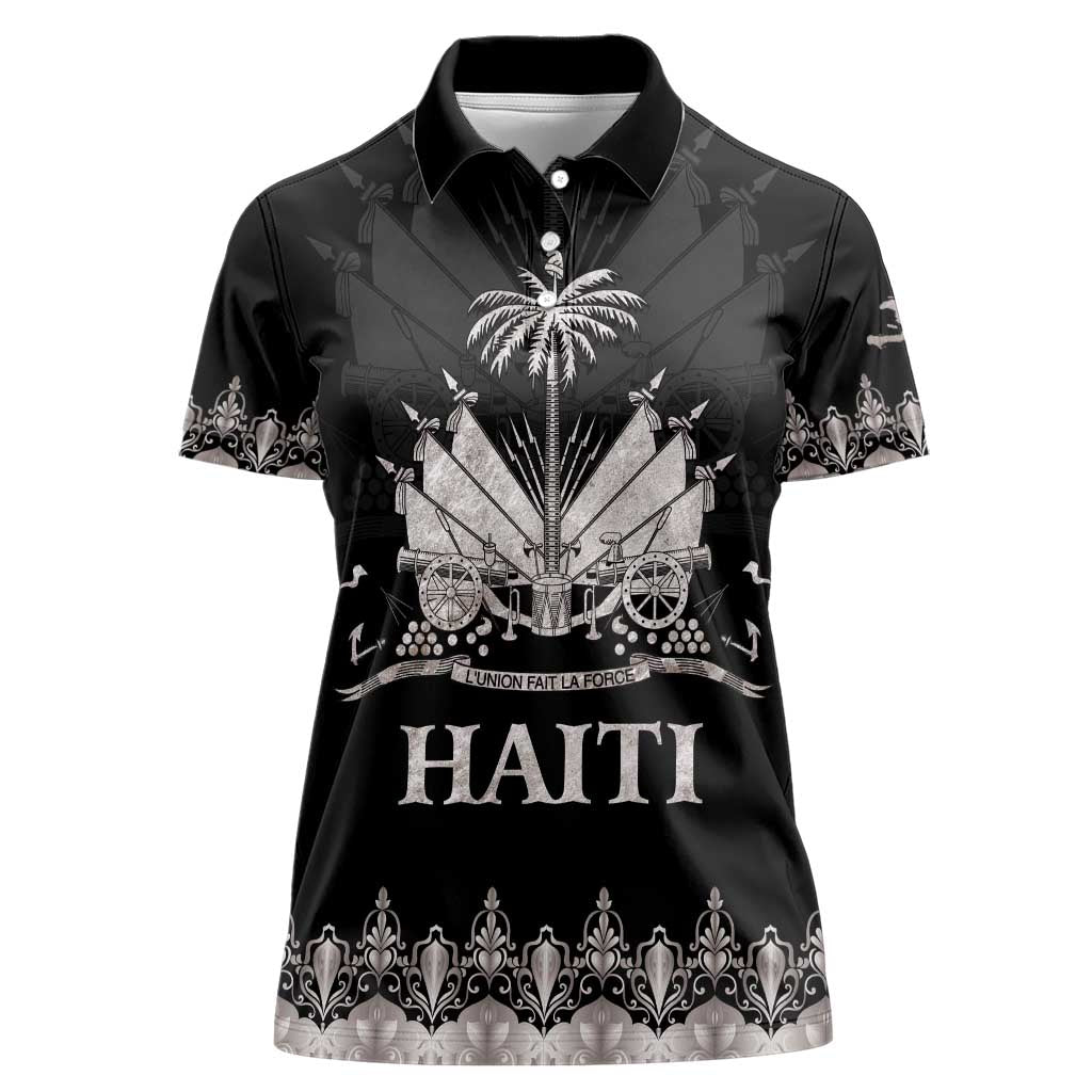 Haiti Neg Marron Silver Women Polo Shirt Hope is Nothing Without Action - Wonder Print Shop