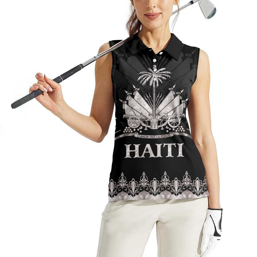Haiti Neg Marron Silver Women Sleeveless Polo Shirt Hope is Nothing Without Action - Wonder Print Shop
