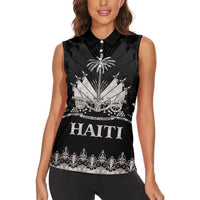 Haiti Neg Marron Silver Women Sleeveless Polo Shirt Hope is Nothing Without Action - Wonder Print Shop