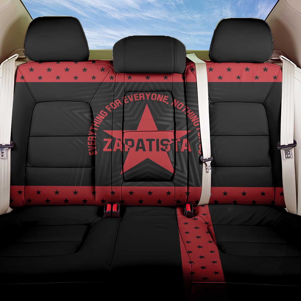 Zapatista Territories Back Car Seat Cover EZLN Everything For Everyone Nothing For Us - Wonder Print Shop