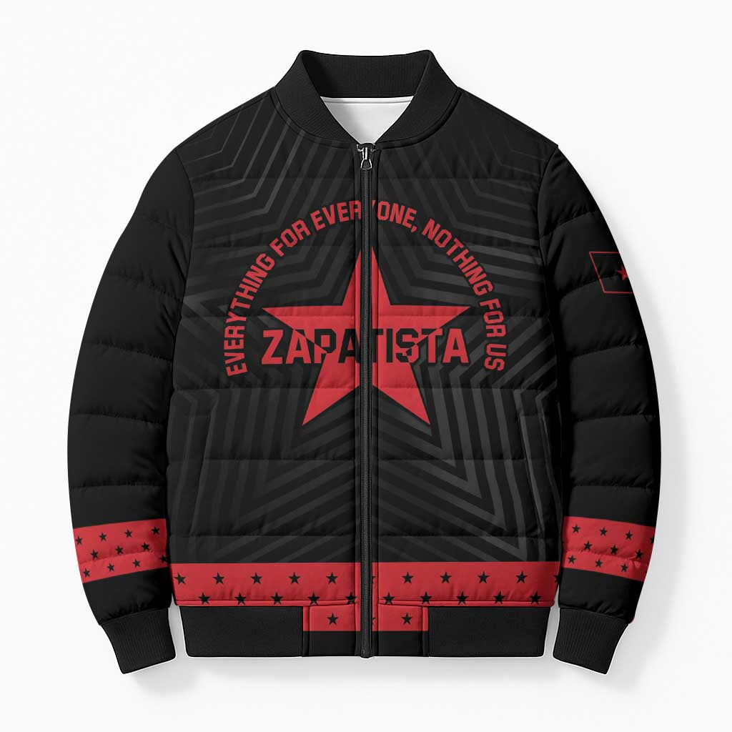 Personalized Zapatista Territories Bomber Puffer Jacket EZLN Everything For Everyone Nothing For Us - Wonder Print Shop