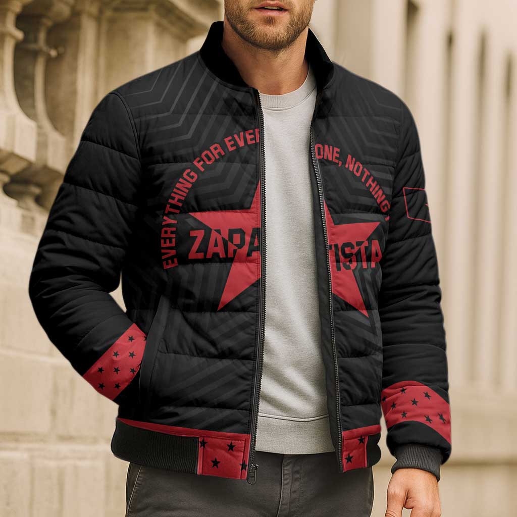 Personalized Zapatista Territories Bomber Puffer Jacket EZLN Everything For Everyone Nothing For Us - Wonder Print Shop