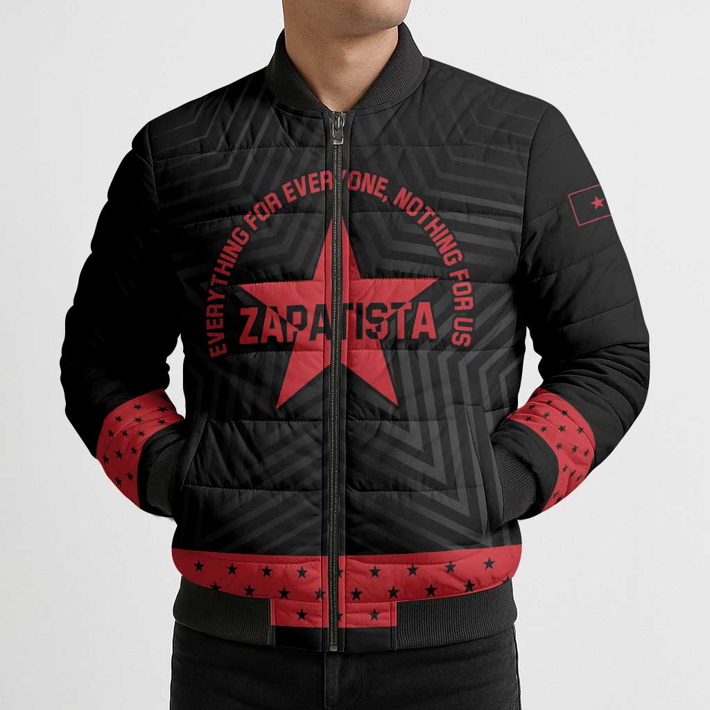 Personalized Zapatista Territories Bomber Puffer Jacket EZLN Everything For Everyone Nothing For Us - Wonder Print Shop