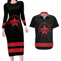 Personalized Zapatista Territories Couples Matching Long Sleeve Bodycon Dress and Hawaiian Shirt EZLN Everything For Everyone Nothing For Us - Wonder Print Shop