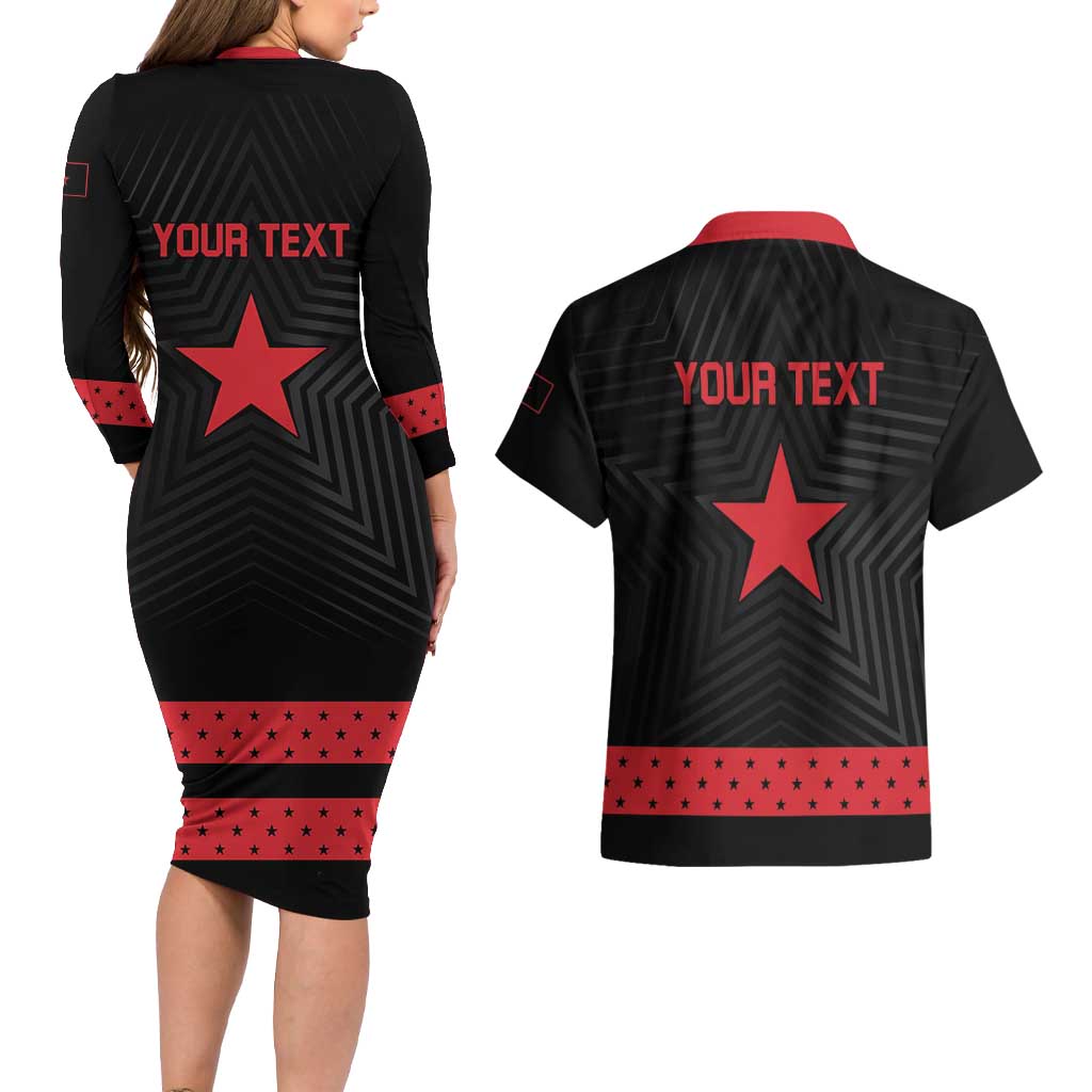 Personalized Zapatista Territories Couples Matching Long Sleeve Bodycon Dress and Hawaiian Shirt EZLN Everything For Everyone Nothing For Us - Wonder Print Shop