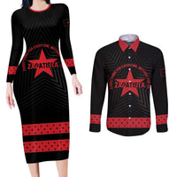 Personalized Zapatista Territories Couples Matching Long Sleeve Bodycon Dress and Long Sleeve Button Shirt EZLN Everything For Everyone Nothing For Us - Wonder Print Shop