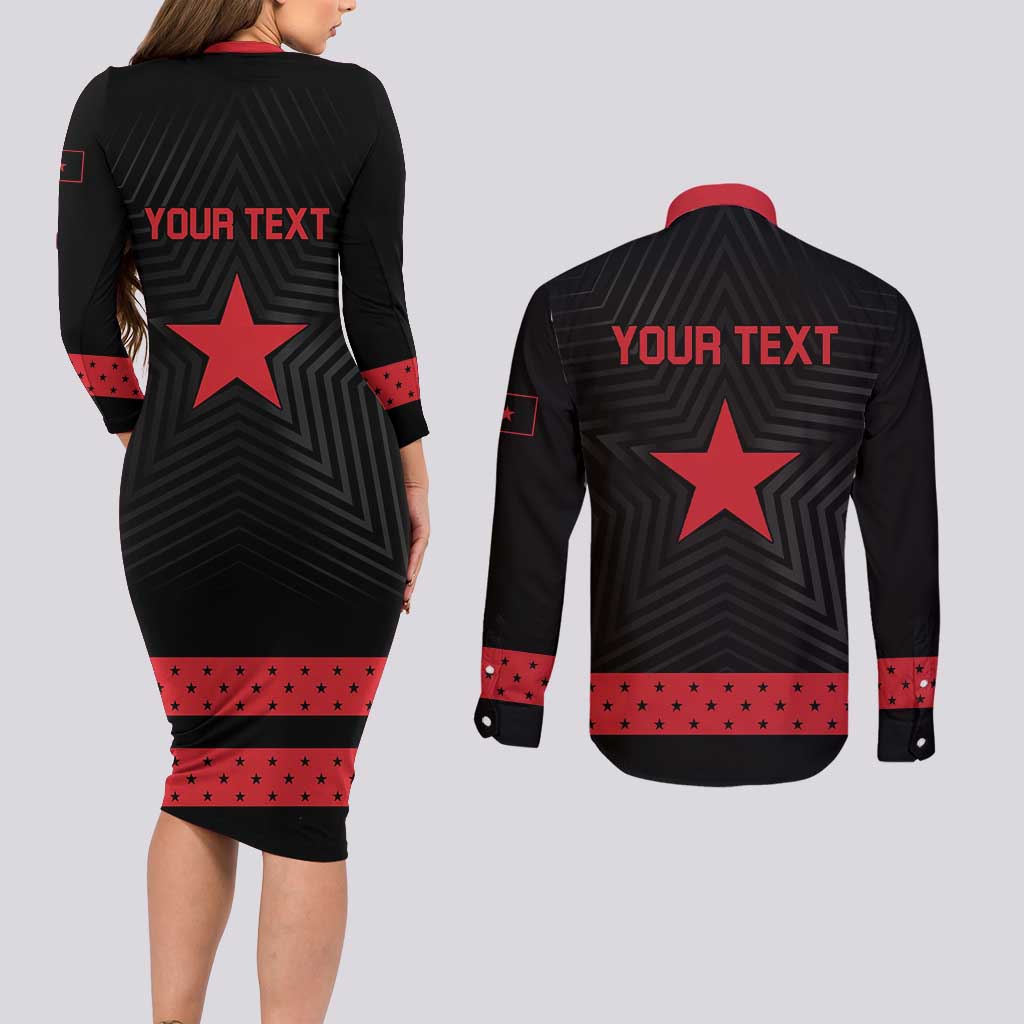 Personalized Zapatista Territories Couples Matching Long Sleeve Bodycon Dress and Long Sleeve Button Shirt EZLN Everything For Everyone Nothing For Us - Wonder Print Shop