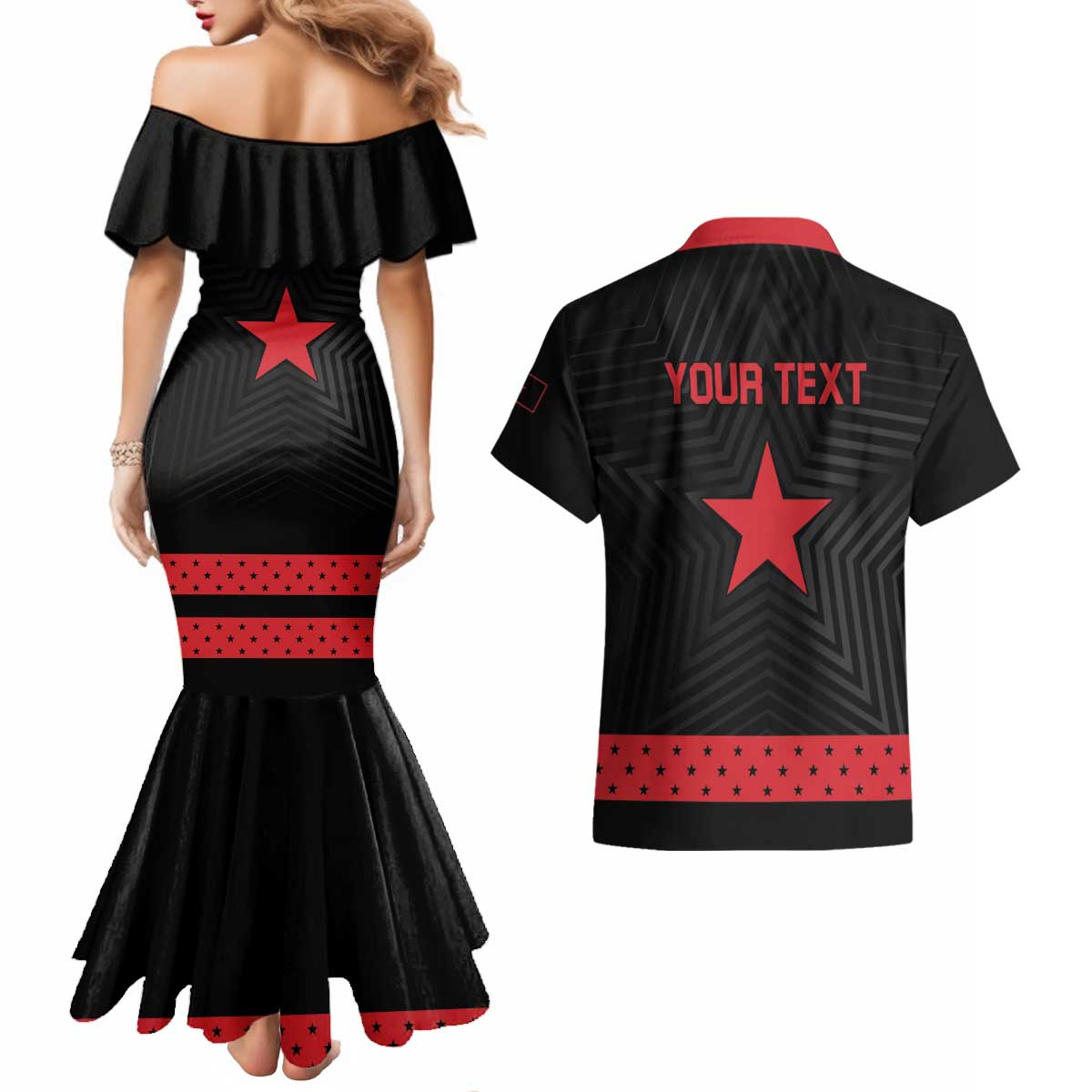 Personalized Zapatista Territories Couples Matching Mermaid Dress and Hawaiian Shirt EZLN Everything For Everyone Nothing For Us - Wonder Print Shop