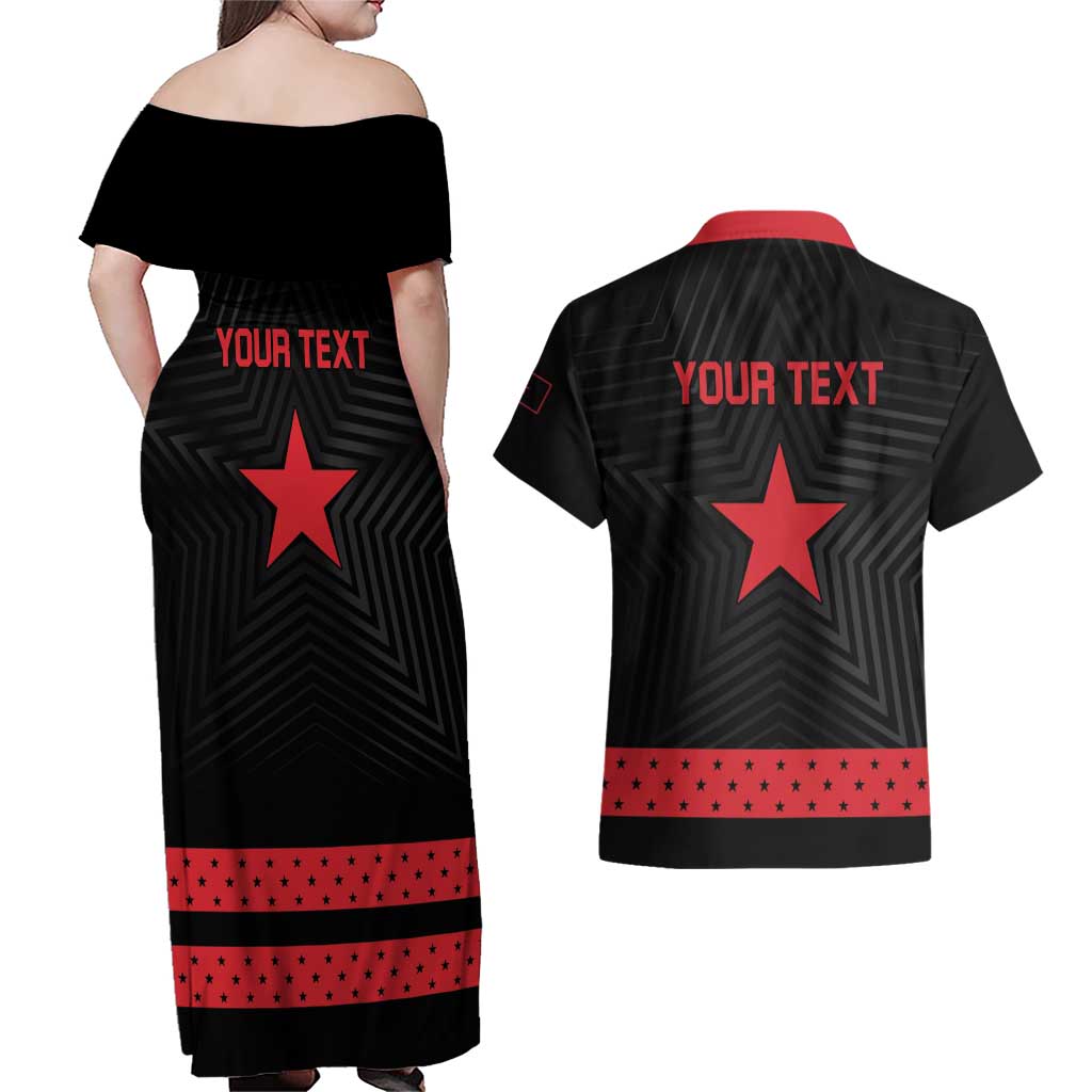 Personalized Zapatista Territories Couples Matching Off Shoulder Maxi Dress and Hawaiian Shirt EZLN Everything For Everyone Nothing For Us - Wonder Print Shop
