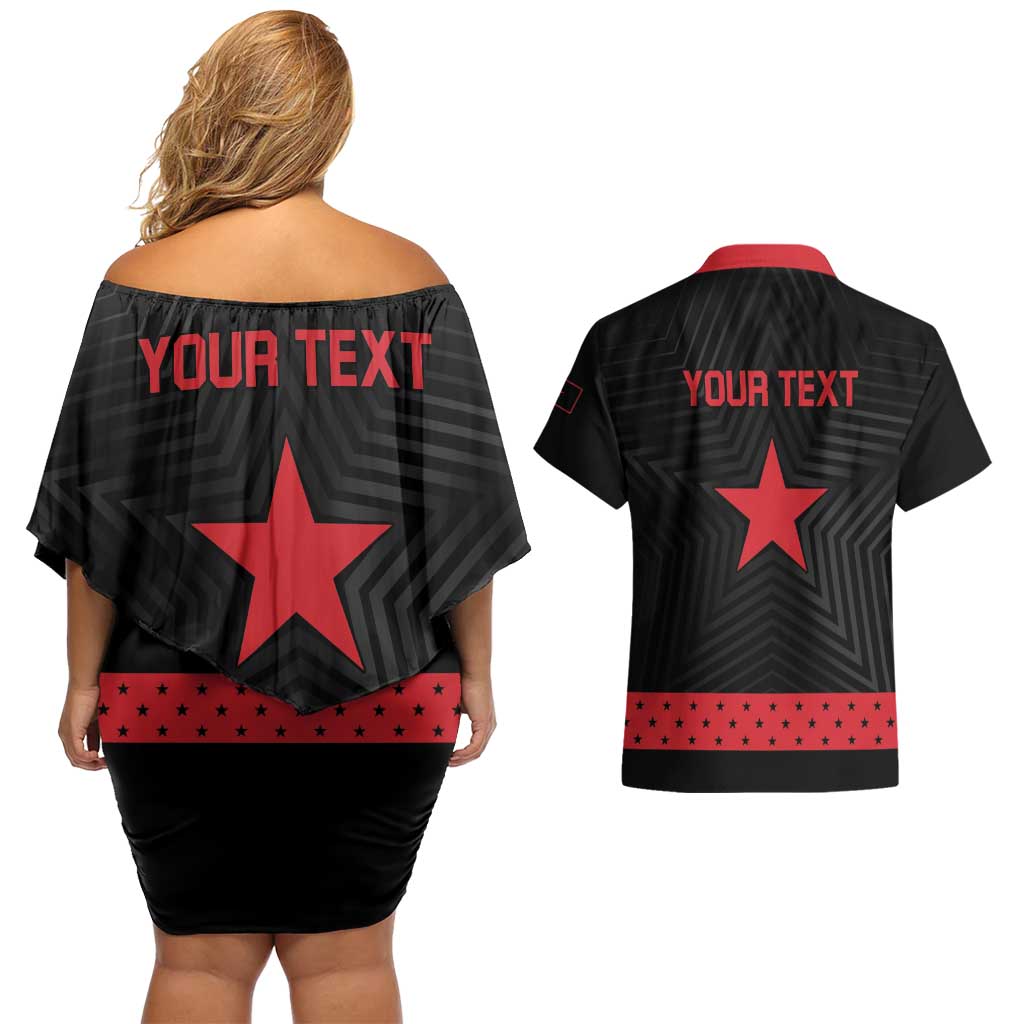 Personalized Zapatista Territories Couples Matching Off Shoulder Short Dress and Hawaiian Shirt EZLN Everything For Everyone Nothing For Us - Wonder Print Shop