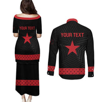 Personalized Zapatista Territories Couples Matching Puletasi and Long Sleeve Button Shirt EZLN Everything For Everyone Nothing For Us - Wonder Print Shop