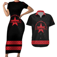 Personalized Zapatista Territories Couples Matching Short Sleeve Bodycon Dress and Hawaiian Shirt EZLN Everything For Everyone Nothing For Us - Wonder Print Shop