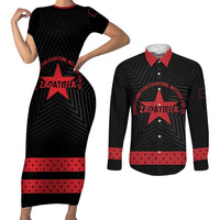 Personalized Zapatista Territories Couples Matching Short Sleeve Bodycon Dress and Long Sleeve Button Shirt EZLN Everything For Everyone Nothing For Us - Wonder Print Shop
