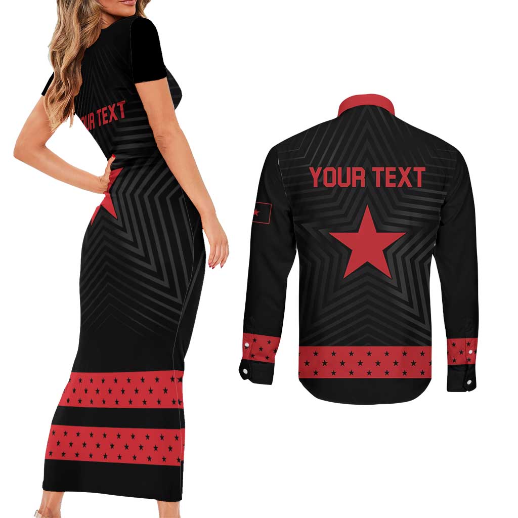 Personalized Zapatista Territories Couples Matching Short Sleeve Bodycon Dress and Long Sleeve Button Shirt EZLN Everything For Everyone Nothing For Us - Wonder Print Shop