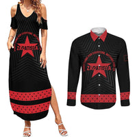 Personalized Zapatista Territories Couples Matching Summer Maxi Dress and Long Sleeve Button Shirt EZLN Everything For Everyone Nothing For Us - Wonder Print Shop
