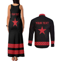 Personalized Zapatista Territories Couples Matching Tank Maxi Dress and Long Sleeve Button Shirt EZLN Everything For Everyone Nothing For Us - Wonder Print Shop