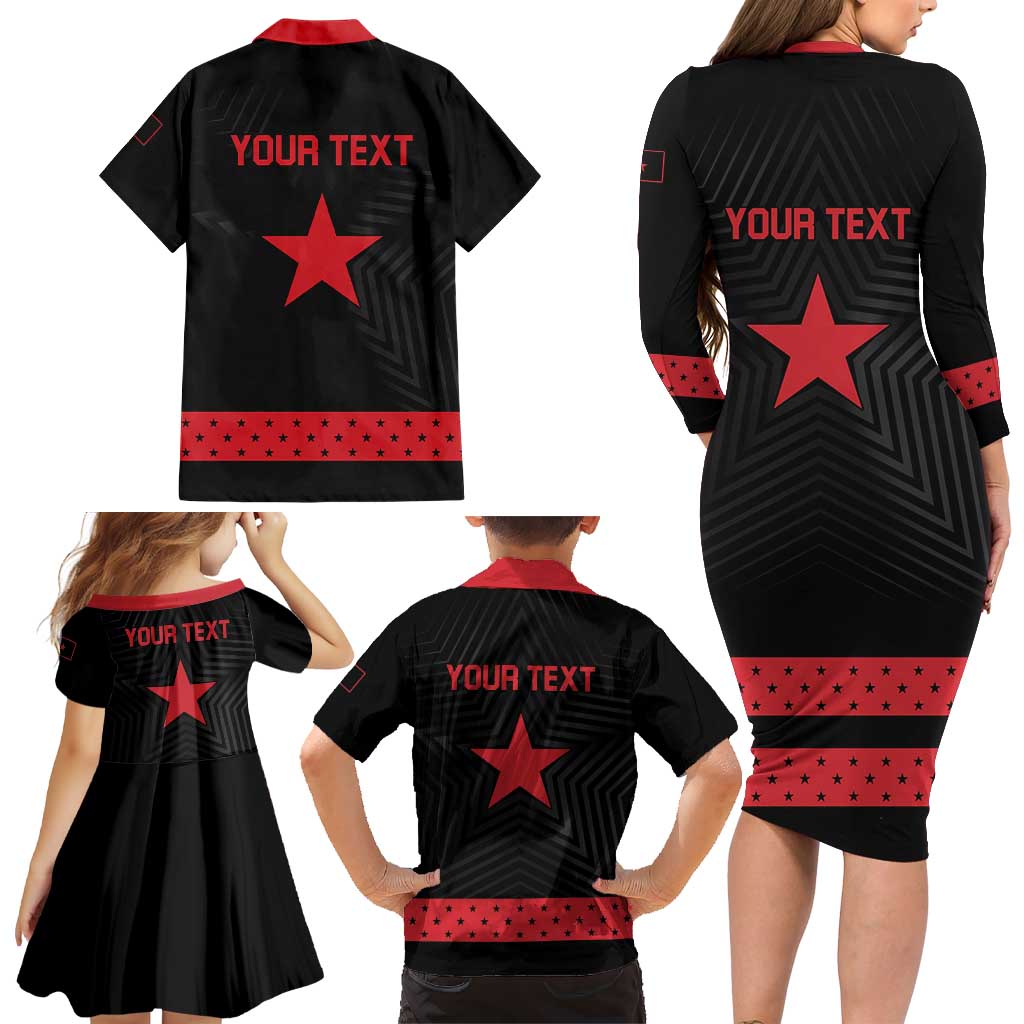 Personalized Zapatista Territories Family Matching Long Sleeve Bodycon Dress and Hawaiian Shirt EZLN Everything For Everyone Nothing For Us - Wonder Print Shop