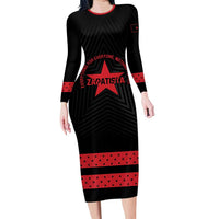 Personalized Zapatista Territories Family Matching Long Sleeve Bodycon Dress and Hawaiian Shirt EZLN Everything For Everyone Nothing For Us - Wonder Print Shop