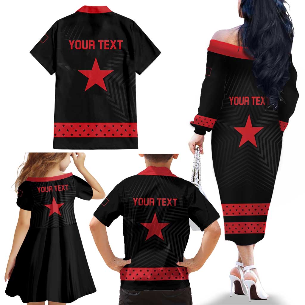 Personalized Zapatista Territories Family Matching Off The Shoulder Long Sleeve Dress and Hawaiian Shirt EZLN Everything For Everyone Nothing For Us - Wonder Print Shop