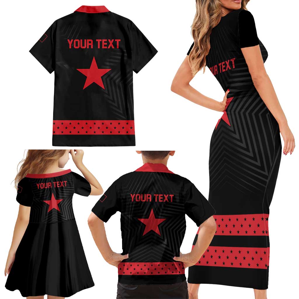 Personalized Zapatista Territories Family Matching Short Sleeve Bodycon Dress and Hawaiian Shirt EZLN Everything For Everyone Nothing For Us - Wonder Print Shop