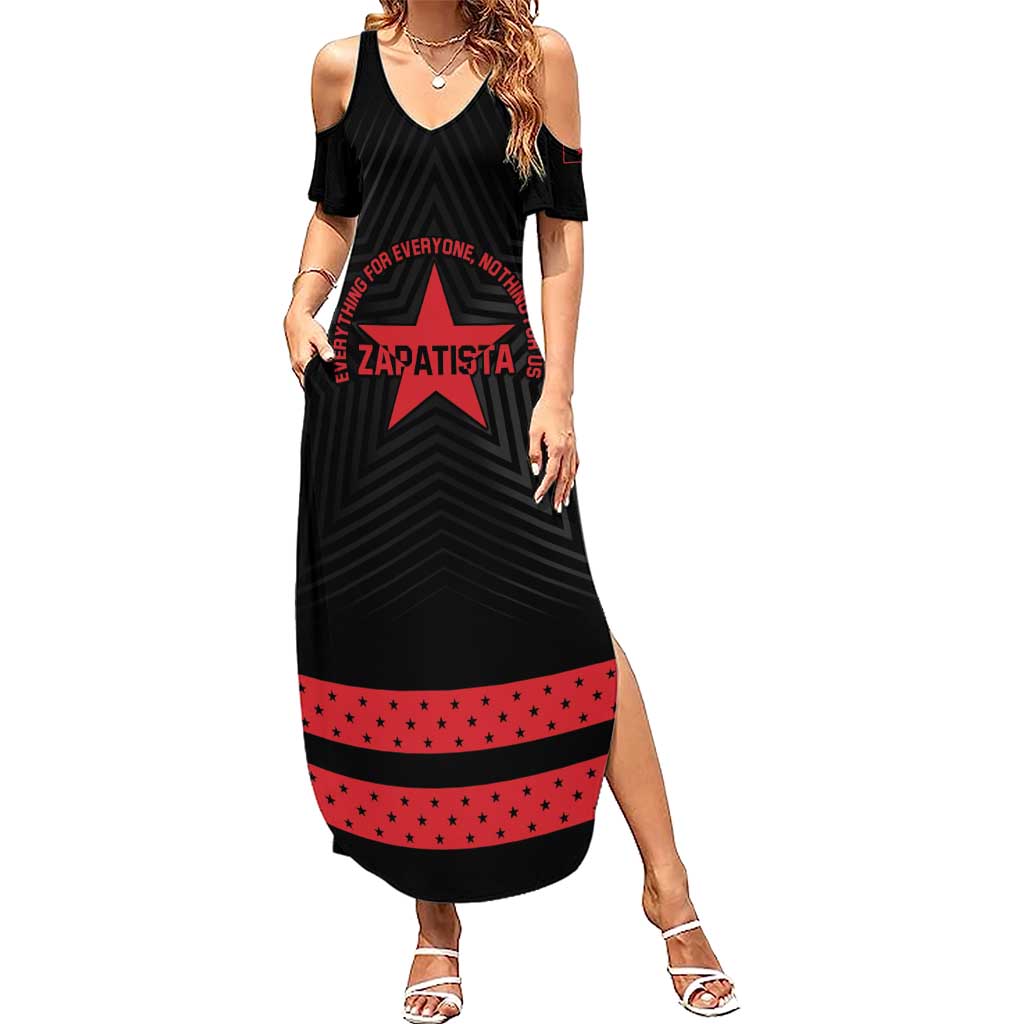 Personalized Zapatista Territories Family Matching Summer Maxi Dress and Hawaiian Shirt EZLN Everything For Everyone Nothing For Us - Wonder Print Shop