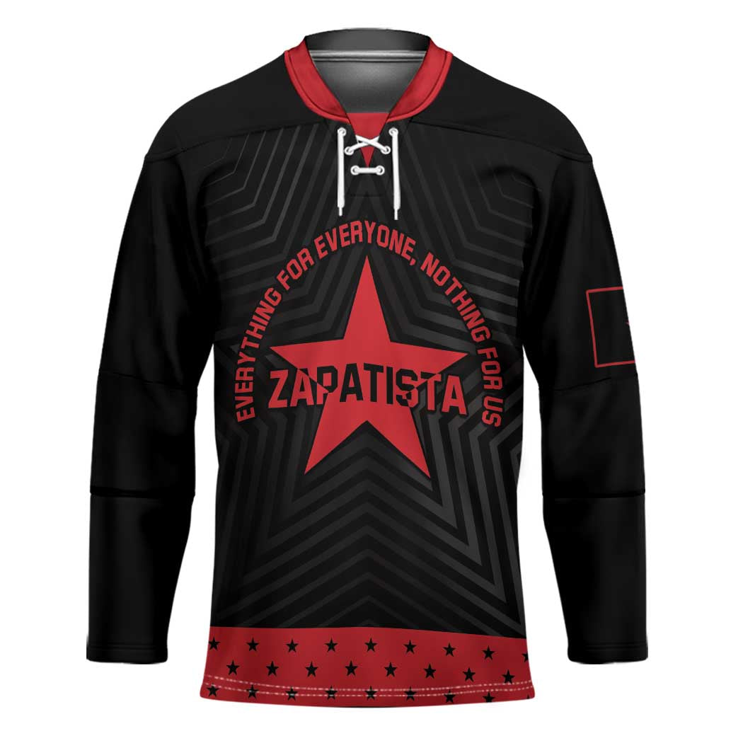 Personalized Zapatista Territories Hockey Jersey EZLN Everything For Everyone Nothing For Us - Wonder Print Shop