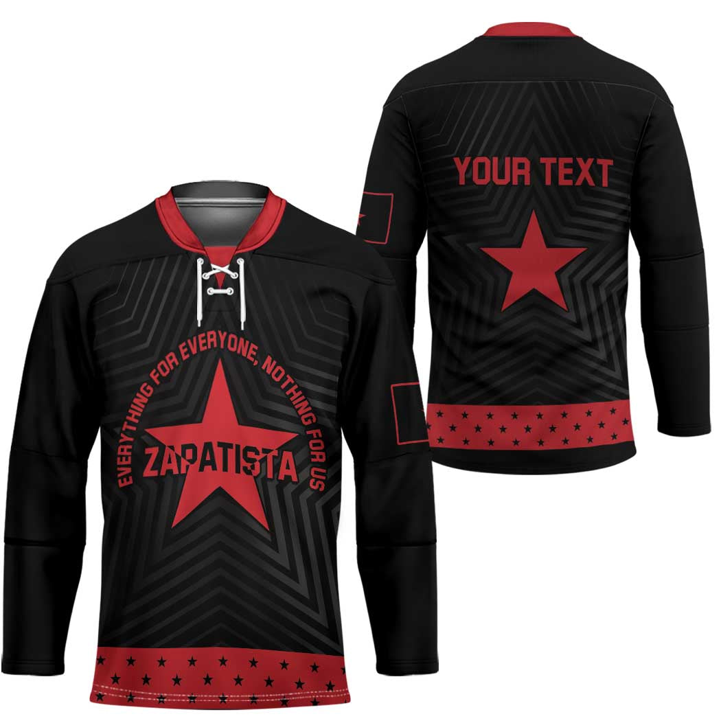 Personalized Zapatista Territories Hockey Jersey EZLN Everything For Everyone Nothing For Us - Wonder Print Shop