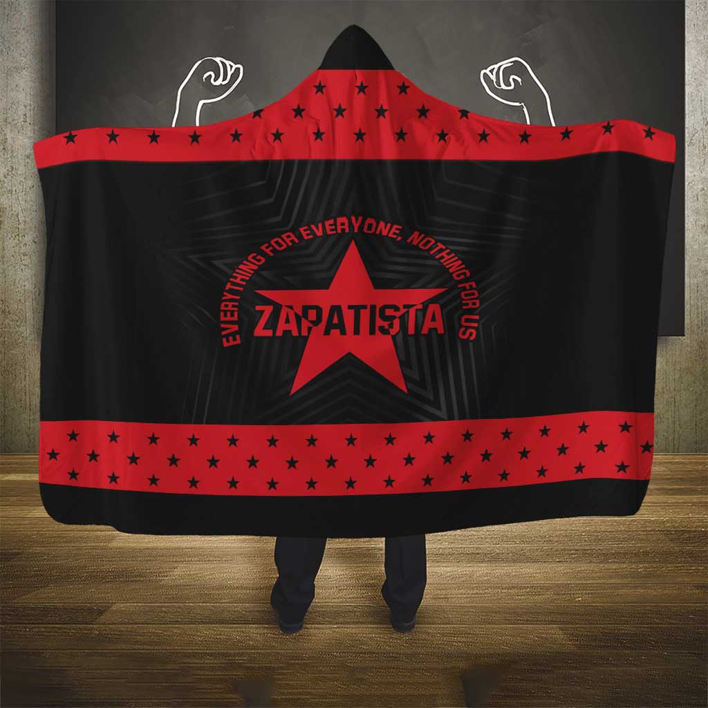 Zapatista Territories Hooded Blanket EZLN Everything For Everyone Nothing For Us - Wonder Print Shop