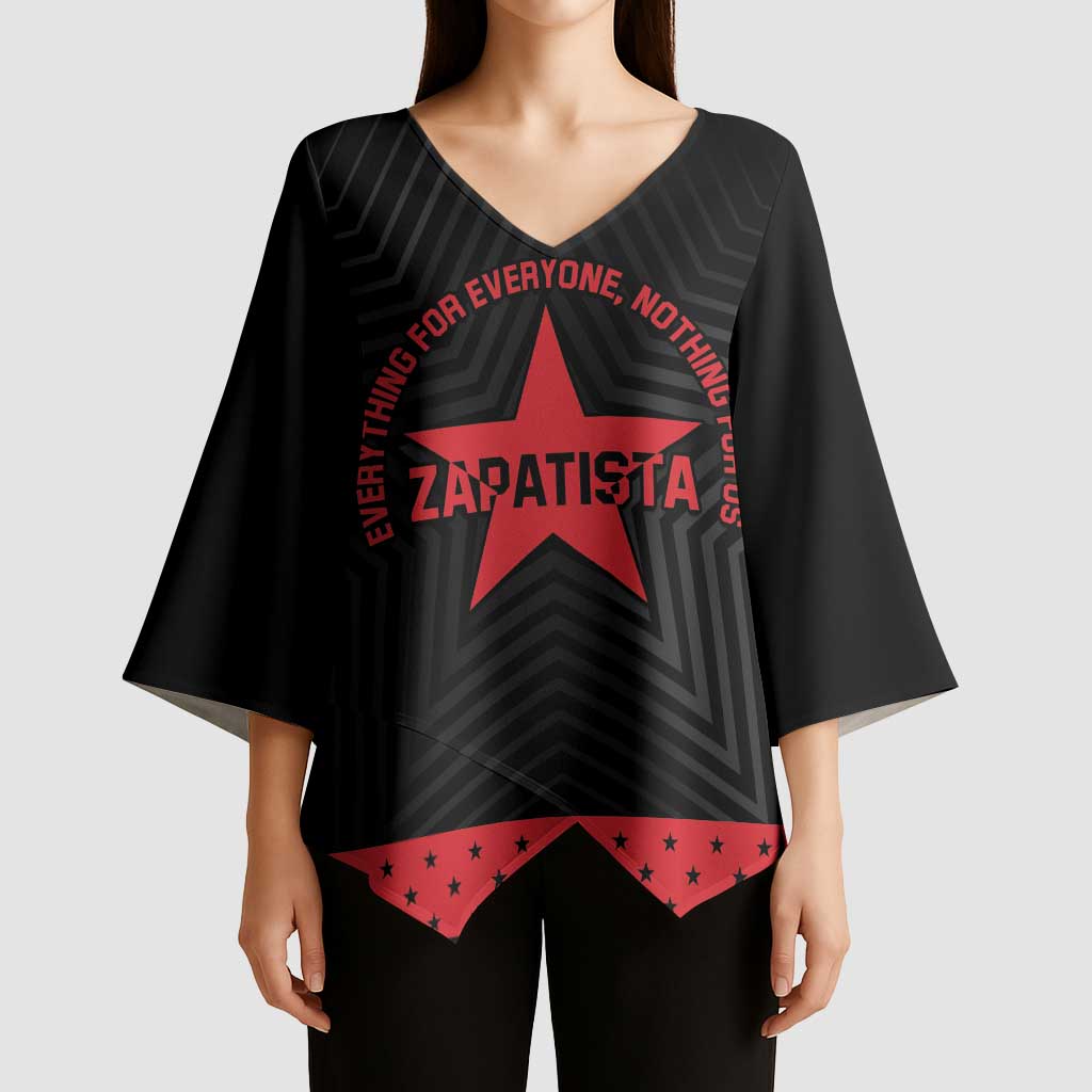 Personalized Zapatista Territories Kimono Sleeve Blouse EZLN Everything For Everyone Nothing For Us - Wonder Print Shop
