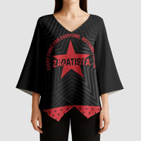 Personalized Zapatista Territories Kimono Sleeve Blouse EZLN Everything For Everyone Nothing For Us - Wonder Print Shop
