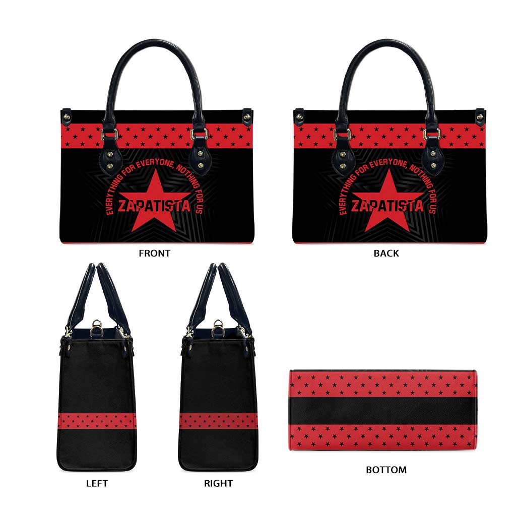 Zapatista Territories Leather Bag EZLN Everything For Everyone Nothing For Us - Wonder Print Shop
