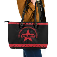 Zapatista Territories Leather Tote Bag EZLN Everything For Everyone Nothing For Us - Wonder Print Shop