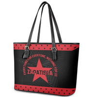 Zapatista Territories Leather Tote Bag EZLN Everything For Everyone Nothing For Us - Wonder Print Shop