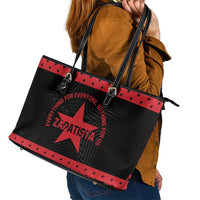 Zapatista Territories Leather Tote Bag EZLN Everything For Everyone Nothing For Us - Wonder Print Shop