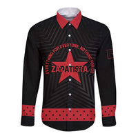 Personalized Zapatista Territories Long Sleeve Button Shirt EZLN Everything For Everyone Nothing For Us - Wonder Print Shop