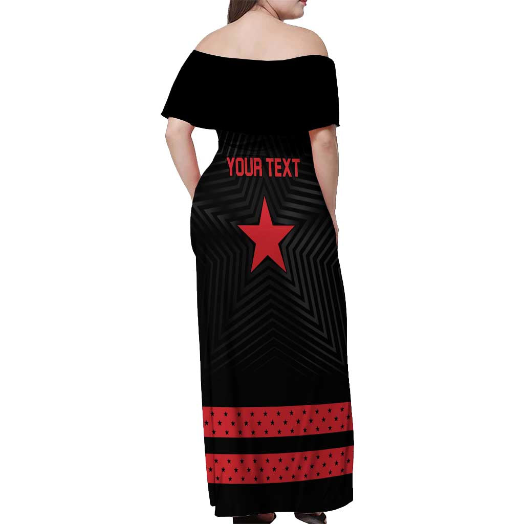 Personalized Zapatista Territories Off Shoulder Maxi Dress EZLN Everything For Everyone Nothing For Us - Wonder Print Shop