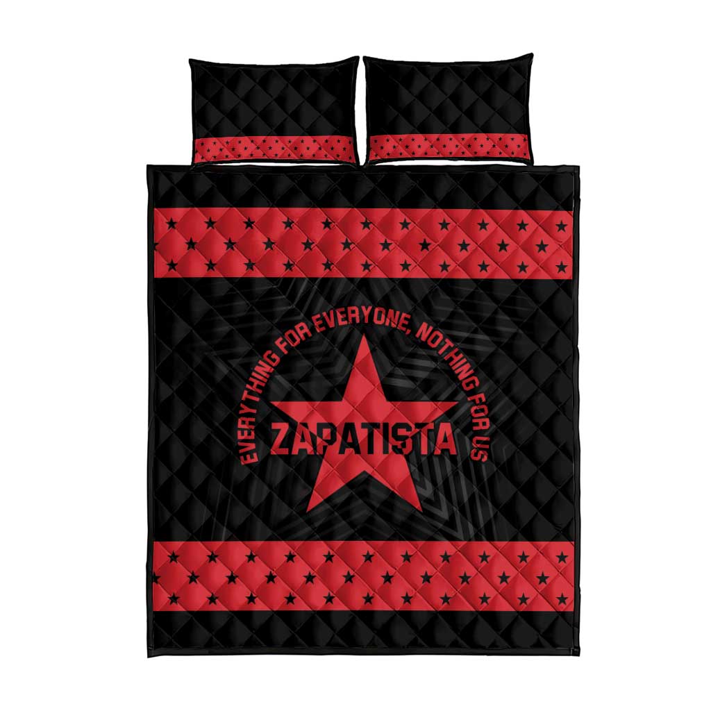 Zapatista Territories Quilt Bed Set EZLN Everything For Everyone Nothing For Us - Wonder Print Shop