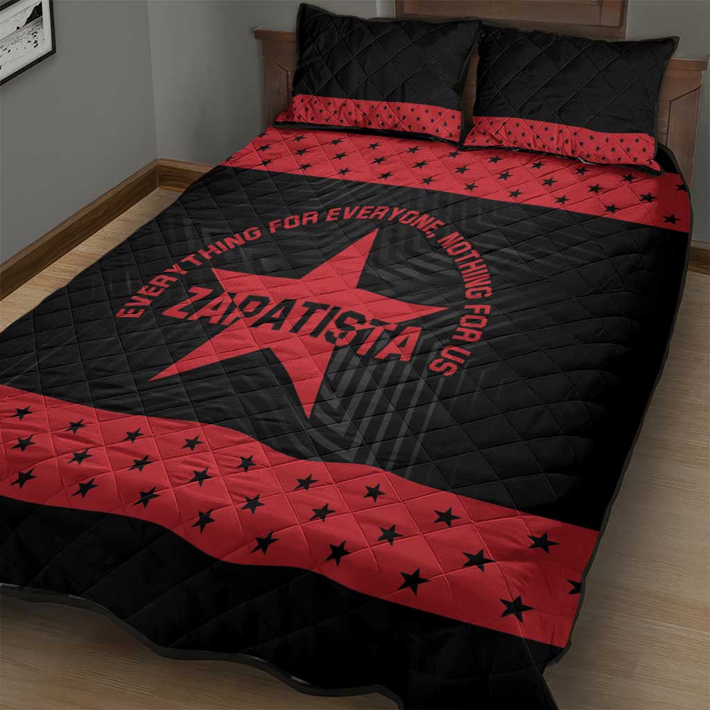 Zapatista Territories Quilt Bed Set EZLN Everything For Everyone Nothing For Us - Wonder Print Shop