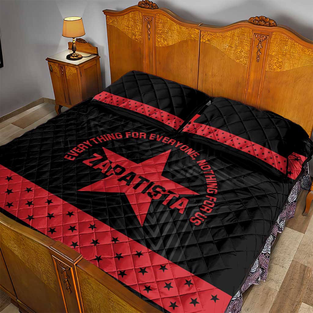 Zapatista Territories Quilt Bed Set EZLN Everything For Everyone Nothing For Us - Wonder Print Shop