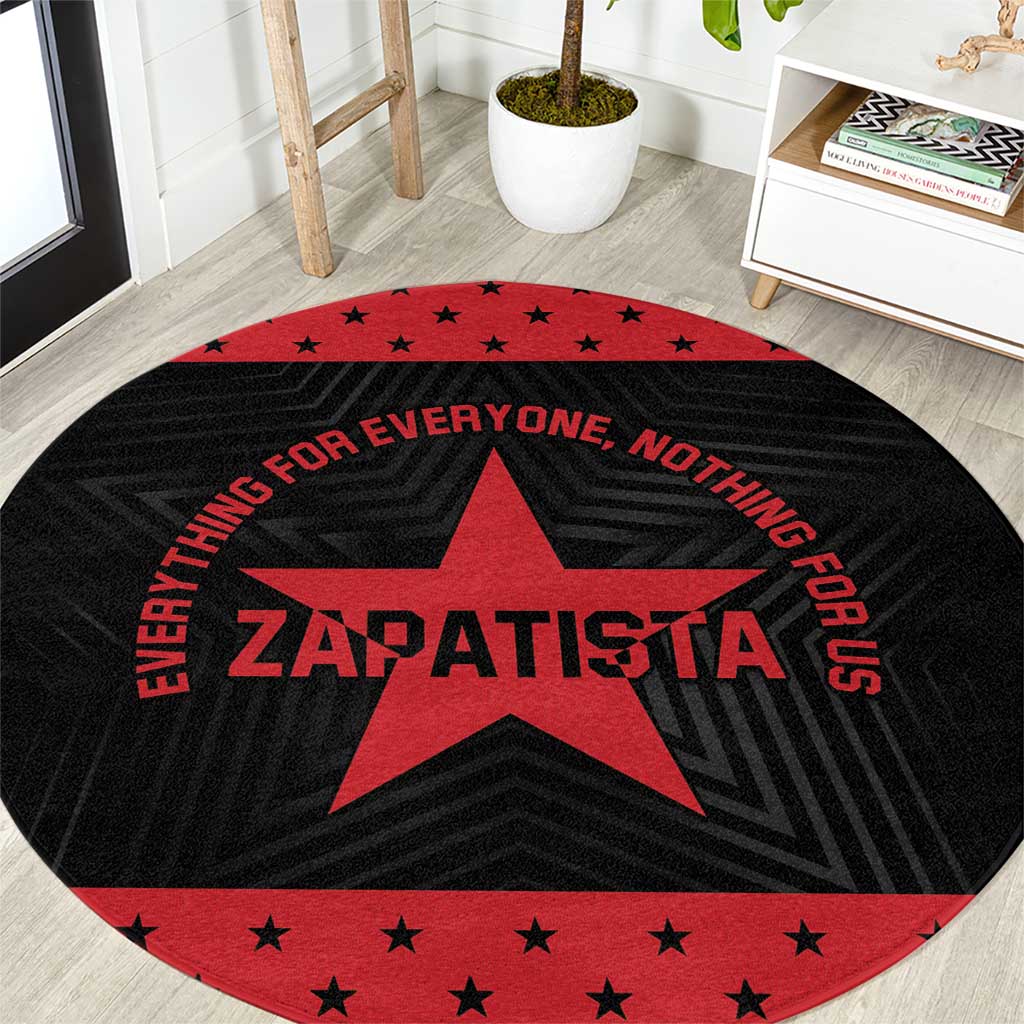 Zapatista Territories Round Carpet EZLN Everything For Everyone Nothing For Us - Wonder Print Shop