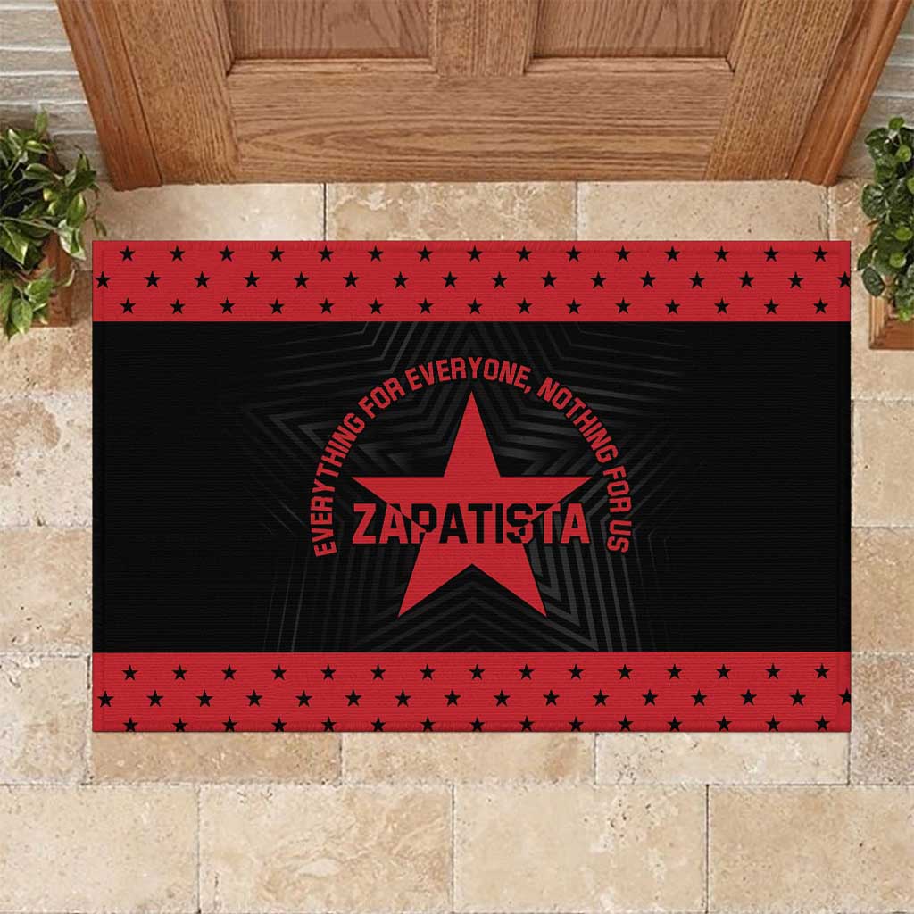 Zapatista Territories Rubber Doormat EZLN Everything For Everyone Nothing For Us - Wonder Print Shop