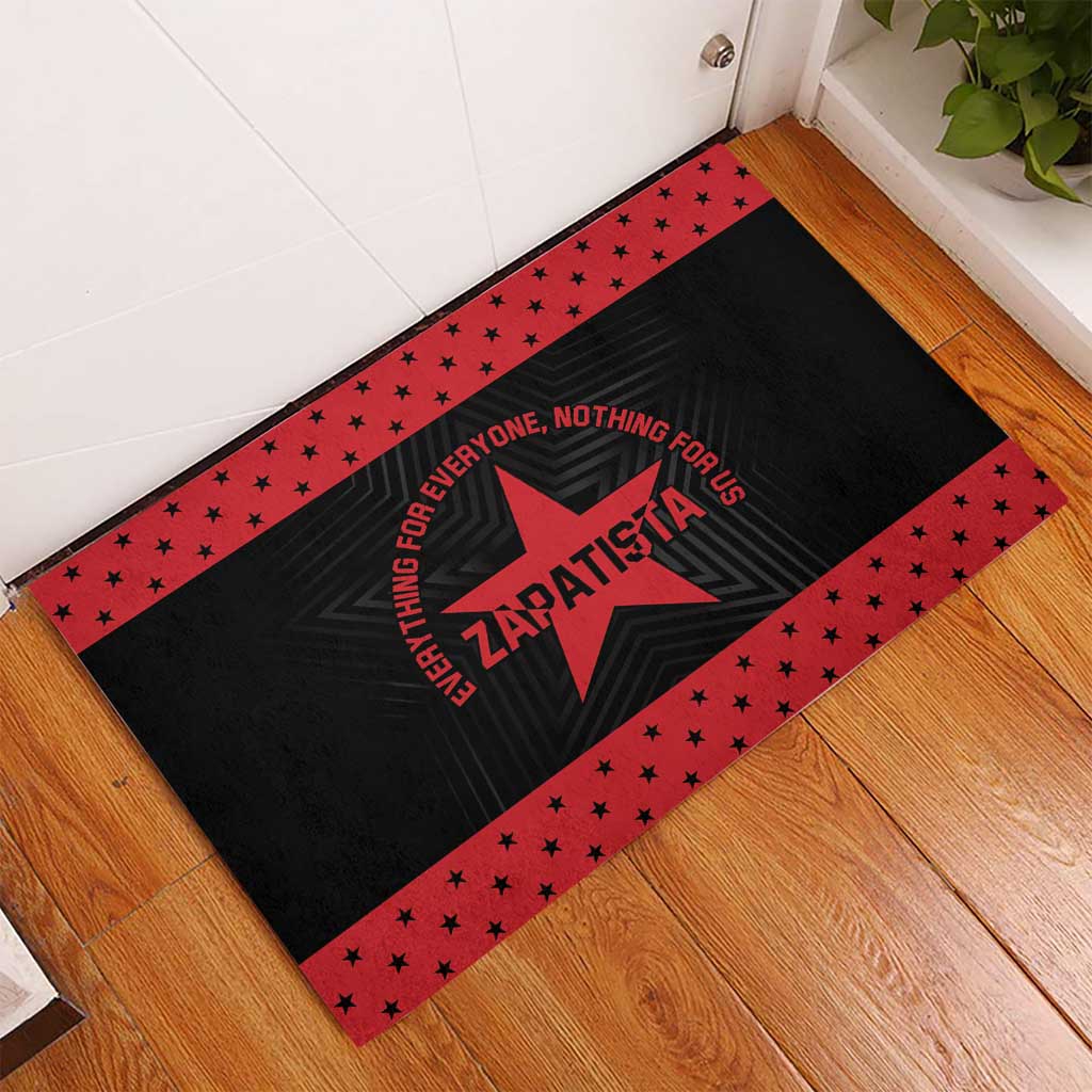 Zapatista Territories Rubber Doormat EZLN Everything For Everyone Nothing For Us - Wonder Print Shop
