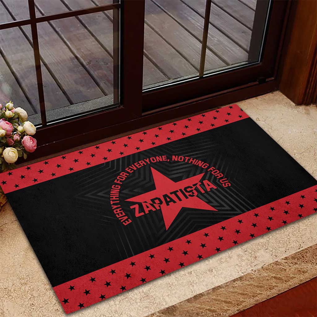 Zapatista Territories Rubber Doormat EZLN Everything For Everyone Nothing For Us - Wonder Print Shop