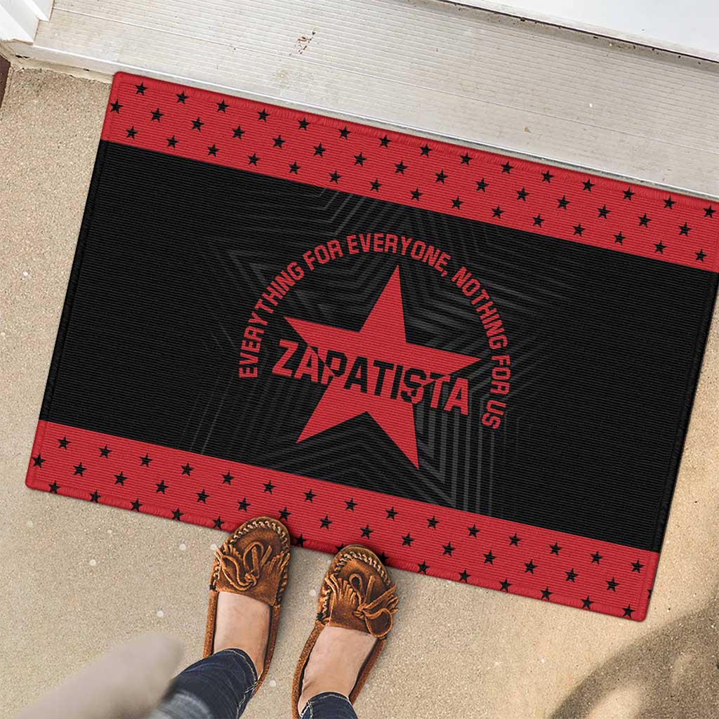 Zapatista Territories Rubber Doormat EZLN Everything For Everyone Nothing For Us - Wonder Print Shop