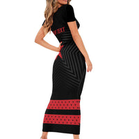 Personalized Zapatista Territories Short Sleeve Bodycon Dress EZLN Everything For Everyone Nothing For Us - Wonder Print Shop