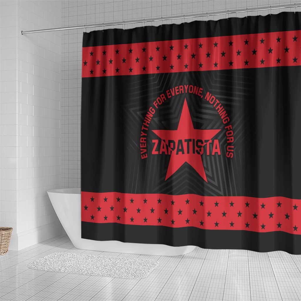 Zapatista Territories Shower Curtain EZLN Everything For Everyone Nothing For Us - Wonder Print Shop