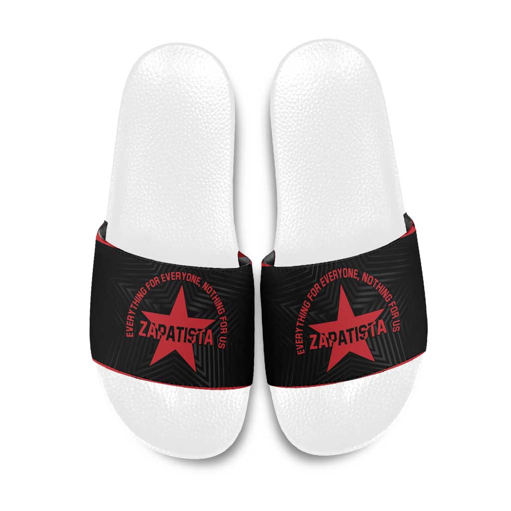 Zapatista Territories Slide Sandals EZLN Everything For Everyone Nothing For Us - Wonder Print Shop